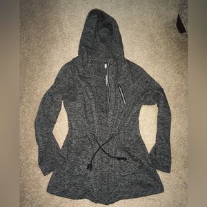 Merona Heather Gray space-dyed hooded jacket Small